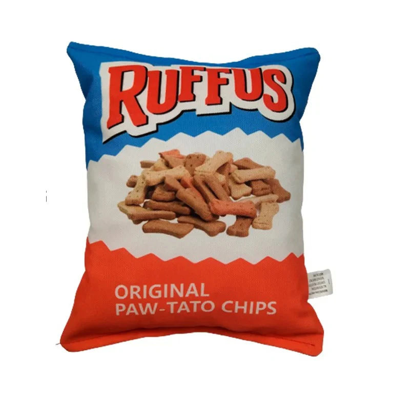 Funny Dog Toys Crisps Plush Filled.