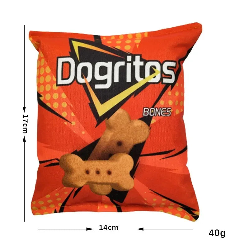 Funny Dog Toys Crisps Plush Filled.