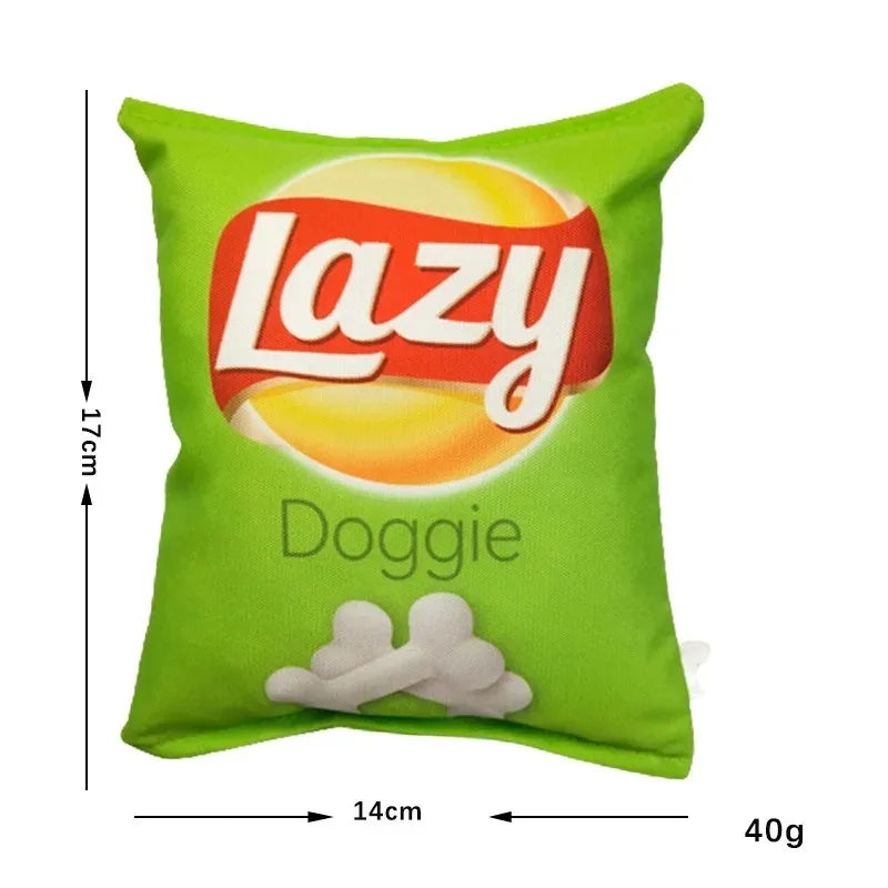 Funny Dog Toys Crisps Plush Filled.