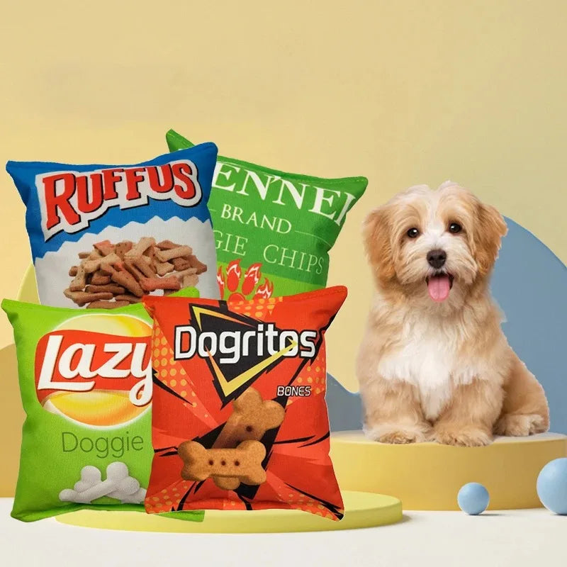 Funny Dog Toys Crisps Plush Filled.