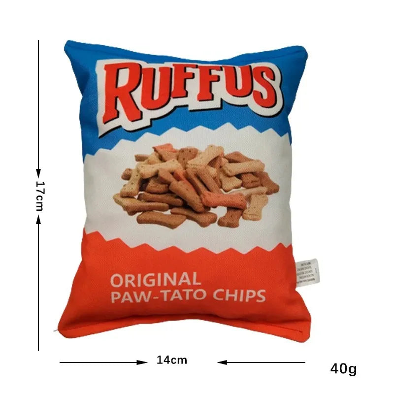 Funny Dog Toys Crisps Plush Filled.